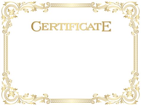 Free Printable Graphics Template Of Certificate Template Clip Art Png