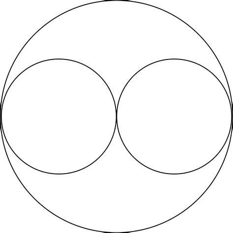 2 Smaller Horizontally Placed Circles In A Larger Circle Clipart Etc