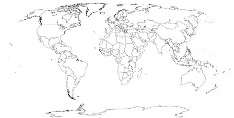 Printable White Transparent Political Blank World Map C3 Map Pictures
