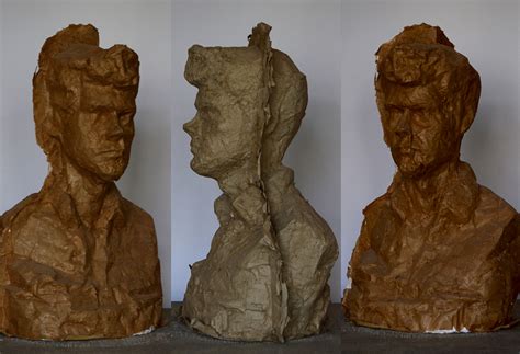 Sculpture Portrait In Clay Plaster Wood Paper On Behance