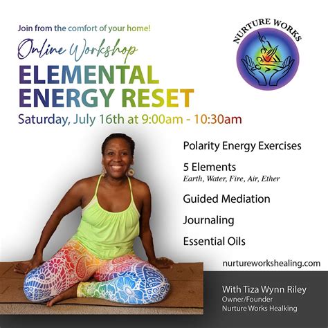 Elemental Energy Reset Workshop January January 21 2023 Online Event