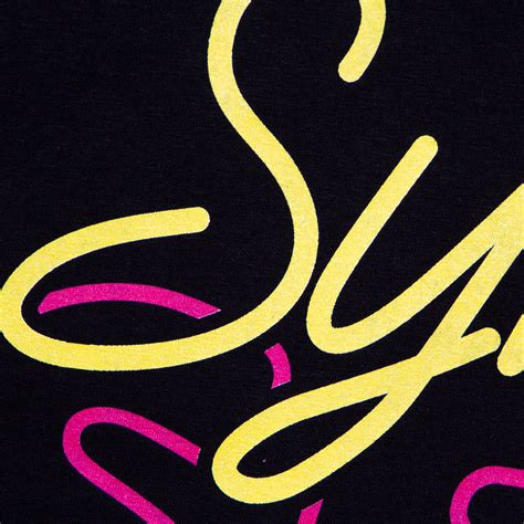 Synth Sex Neon Back Print Tshirt Black