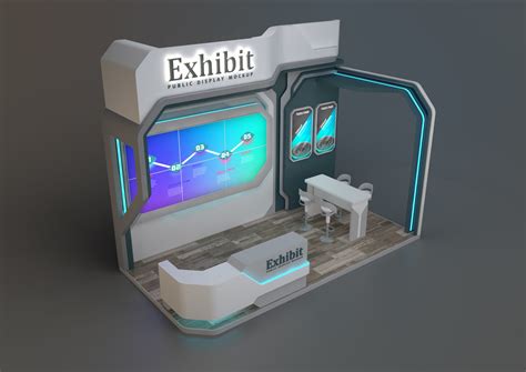 Exhibition Stand 18 Sqm 3d Model Cgtrader