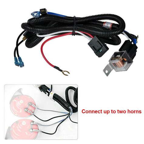 V Horn Wiring Harness Relay Kit For Car Truck Grille Mount Blast Tone Horn EBay