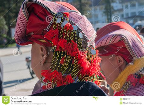 hat-of-woman-from-the-red-dao-ethnic-group-sapa-editorial-stock-image