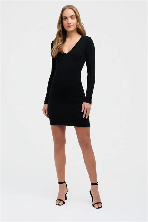 Buy Olivia Vee Mini Dress Black Online United States