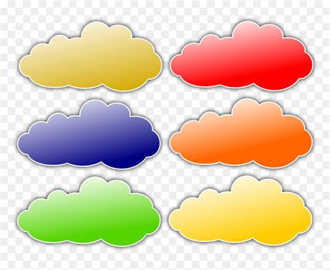 Colour Clouds Clip Arts Cloud Drawing With Color Hd Png Download Vhv