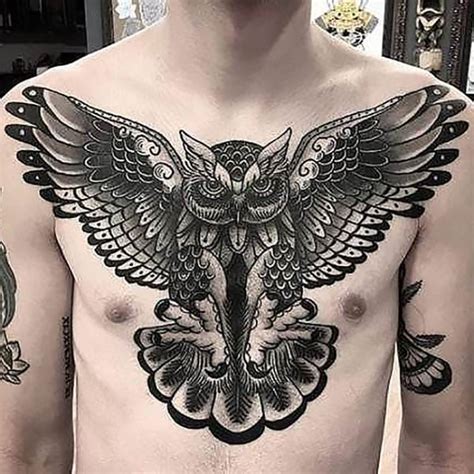 Owl Tattoos For Men On Chest