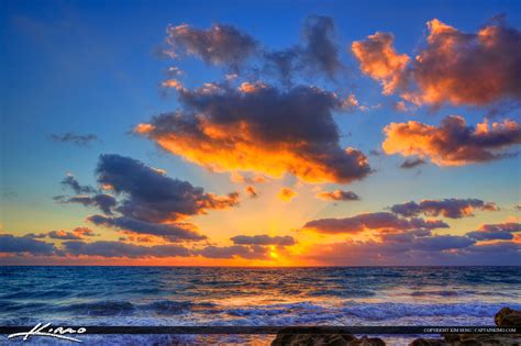 Beach Ocean Sunrise At Carlin Park Hdr Photography By Captain Kimo