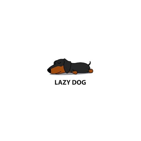 Premium Vector Lazy Dog Cute Dachshund Puppy Sleeping Icon