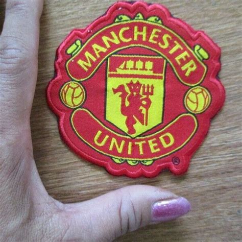 Manchester United Logo Woven Sew On Patch 80x80mm For England Jersey