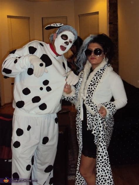 Cruella De Vil And Spot From 101 Dalmatians Halloween Couples Costume