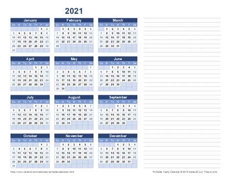We love microsoft excel®, but are also a leading provider of templates for openoffice.org and google sheets. Download a free 2021 Yearly Calendar with Notes from ...