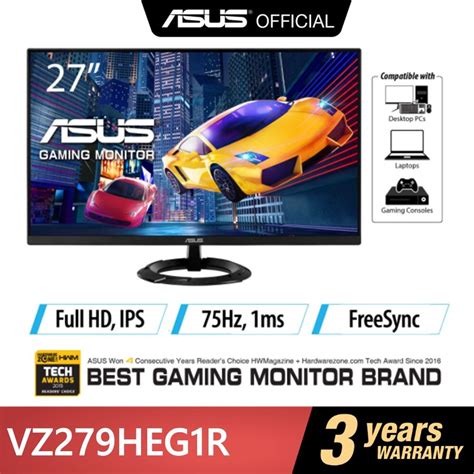 Asus Vz279heg1r Gaming Monitor 27 Inch Full Hd 1920 X 1080 Ips