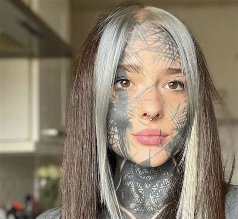 tattoed girls face tattoos girl tattoos blackout tattoo body suit tattoo body mods beauty