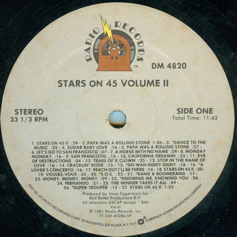 Stars On 45 Stars On 45 Volume Ii 1981 Vinyl Discogs