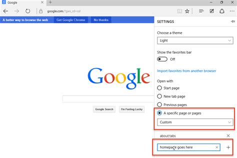 Microsoft Edge Browser How To Change Your Home Page In Microsoft Edge