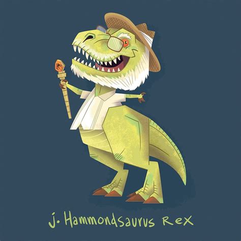 Hammond Rex Jurassic Park Art Print In 2022 Jurassic Park Characters Jurassic Park
