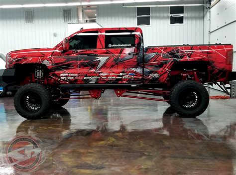 Gmc 2500 Custom Wrap Scribbles And Drips