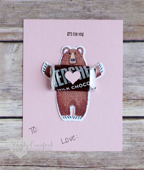 Simple Bear Valentine Made Using The Bear Hug Stamp Set And Framelits