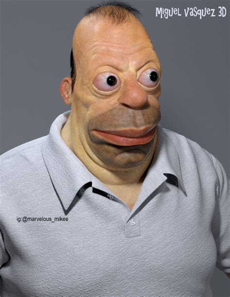 Miguel Vasquez On Twitter My 3d Re Imagining Of What Homer Simpson