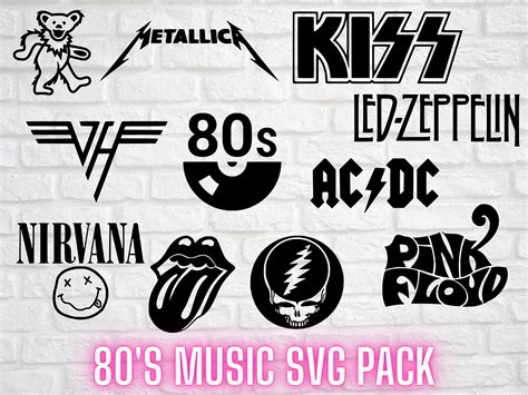80s Rock Band Svg Etsy