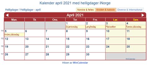 Norsk Kalender 2021 Norsk 2020