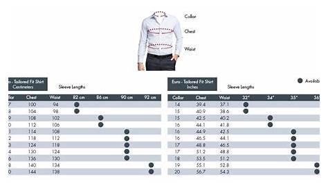 Van Heusen Dress shirt size chart | Dresses Images 2022