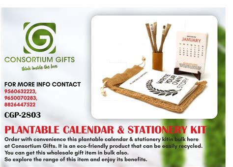 Maybe you would like to learn more about one of these? Plantable Calendar & Stationery Kit | Wholesale gift items ...