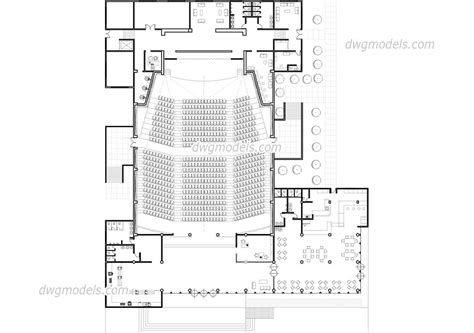 Concert Hall Cad Blocks Free Dwg File Auditorium Plan Auditorium