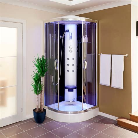 Quadrant Steam Shower Cabin With 6 Body Jets 900mm X 900mm Better