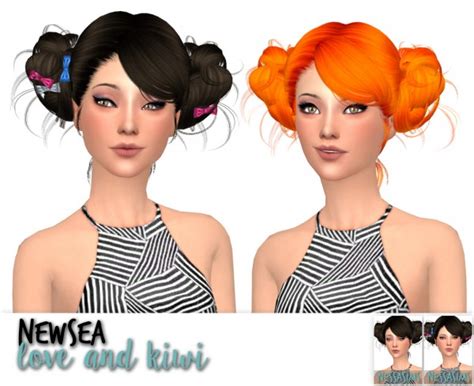Sims 4 Hairs Nessa Sims Newsea`s Adonislove And Kiwi And Rachel