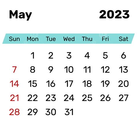 Calendar May 2023 Vector Design Images 2023 May Simple Calendar