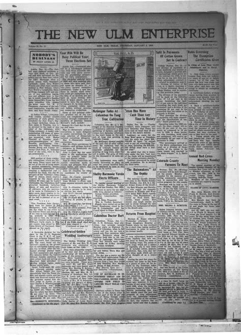 The New Ulm Enterprise (New Ulm, Tex.), Vol. 26, No. 11, Ed. 1 Thursday