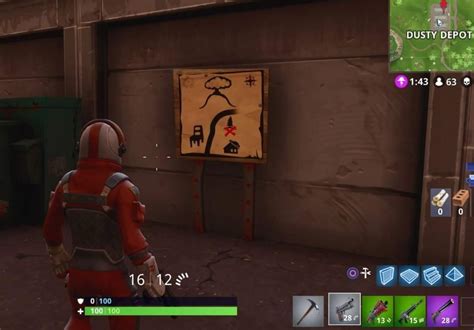Fortnite Battle Royales Dusty Depot Treasure Map Where To Find The