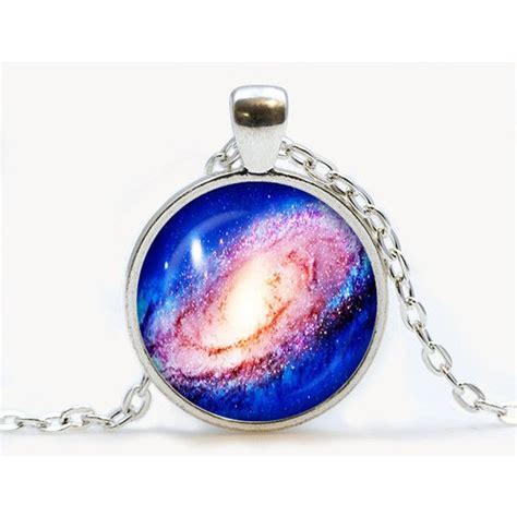 Andromeda Nebula Glass Pendant Galaxy Necklace Space Universe