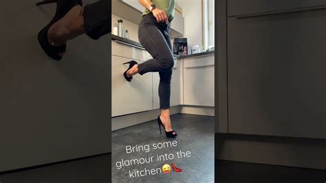 Bring Some Glamour Into The Kitchen With High Heels 👠 Shorts Heels