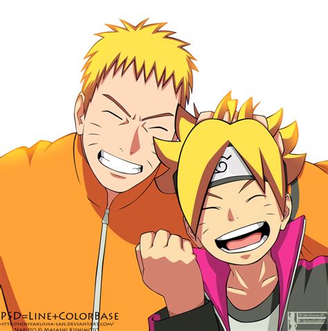 Naruto And Boruto Smile By Akirafoxynaruto On Deviantart