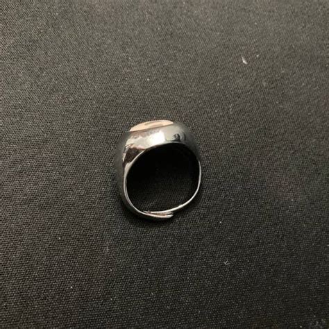 Vintage Stainless Steel Naruto Akatsuki Hidan Ring Adjustable Size