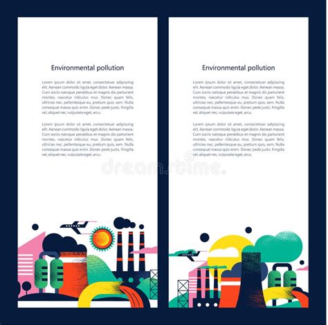 Vector Poster Environmental Pollution Stock Vector Illustration Of