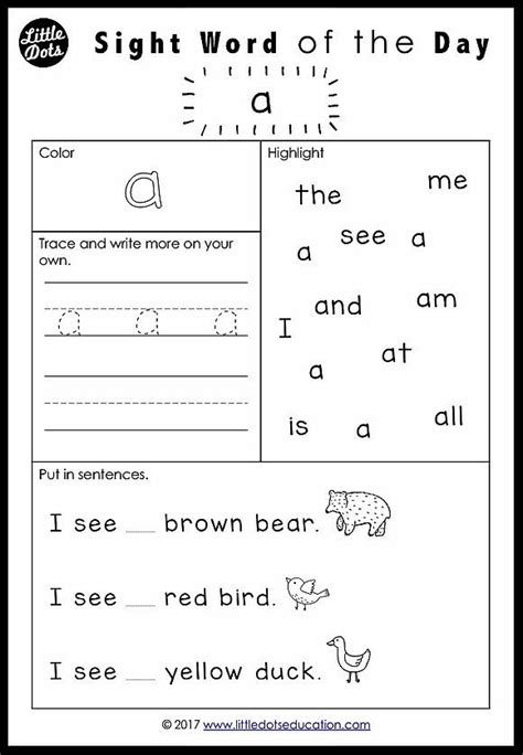 Just post your homework to get your own answers now. Free Pre-K Dolch Sight Words Worksheets Set 1 | Sight word ...