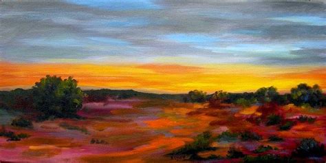Southwest Sunset Painting By Rose Lynch Fine Art America