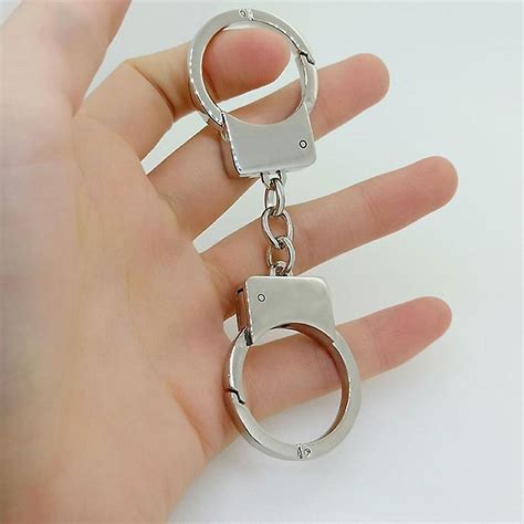 Simulated Police Handcuffs Keychain Pretend Play Toy