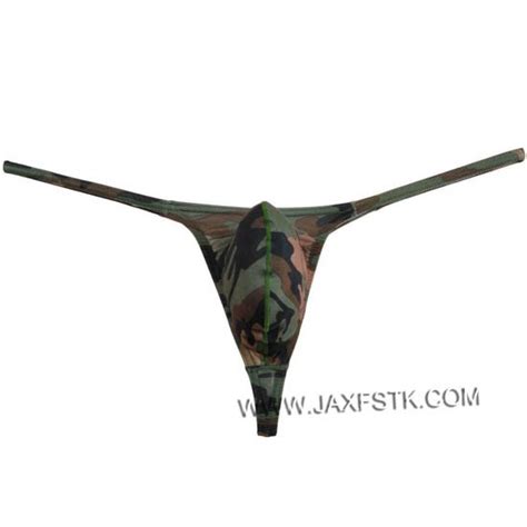 Male G String Mens Camouflage Thongs Elastic Underwear Pouch Thong