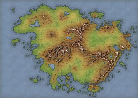 Worldbuilding Continent Map Wip 2 Fantasy Map Making Fantasy Map
