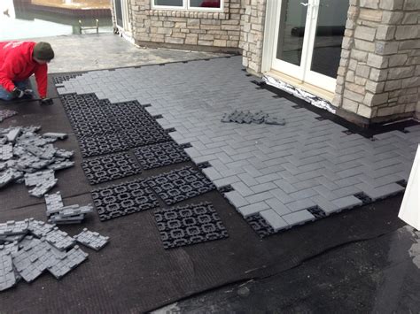 The Pavers Are Installed Over A Rain Screen Mat That Allows The Water To Flow Underneath The