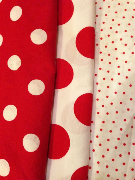 Red Polka Dots 100 Cotton Fabrics