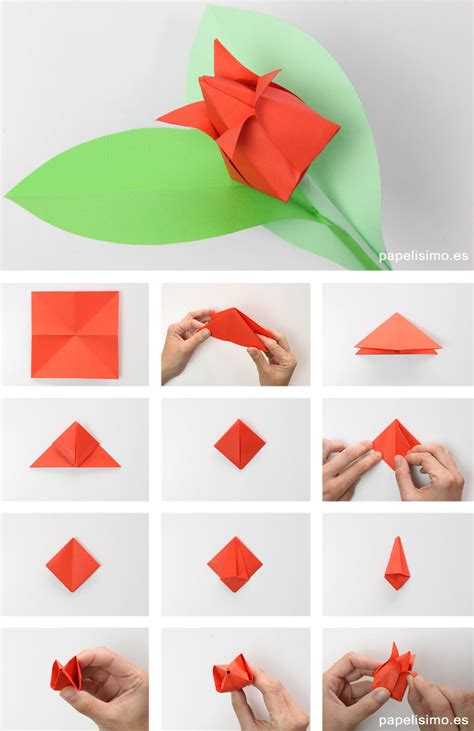 Cómo Hacer Tulipán De Papel Origami Papelisimo