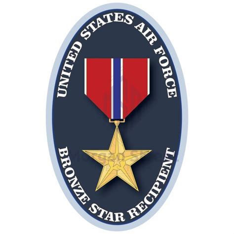 Us Air Force Bronze Star Recipient Decal Sticker Veteran Ebay