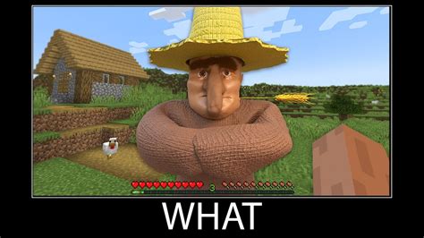 Minecraft Wait What Meme Part 183 Realistic Minecraft Villager Farmer Youtube